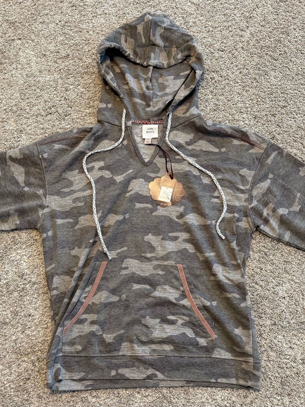 Target Men’s Gray Camo Crewneck Hoodie